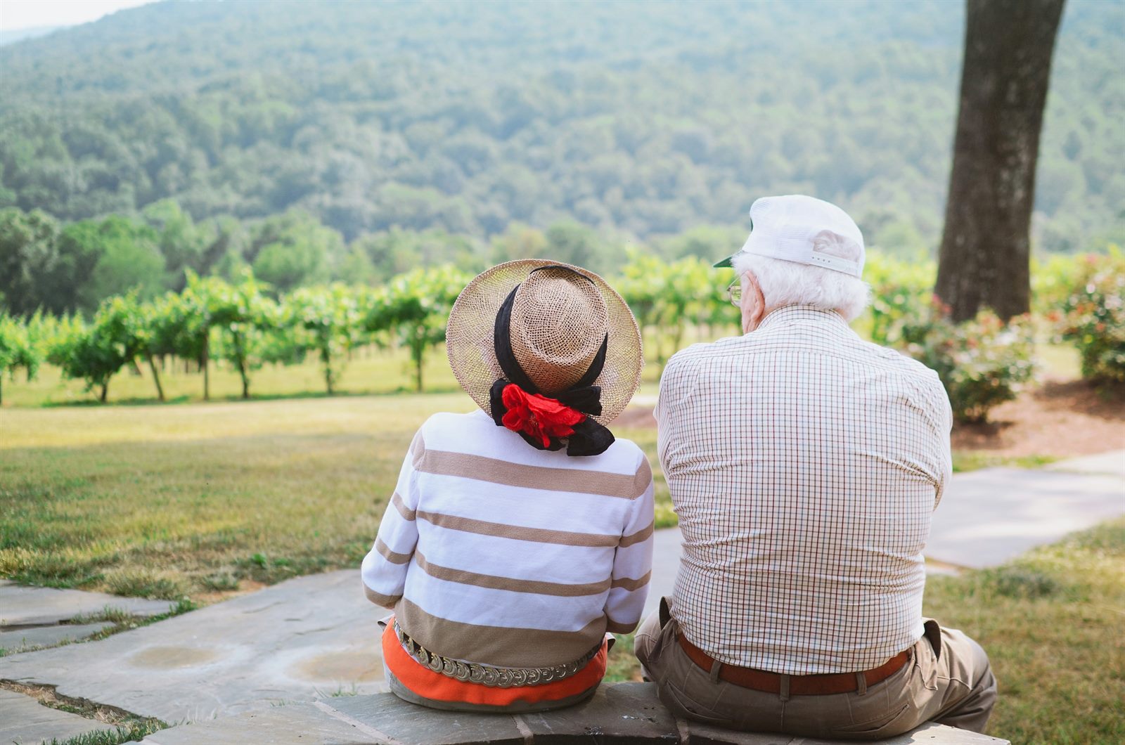 Active elderly people in a blue zone community