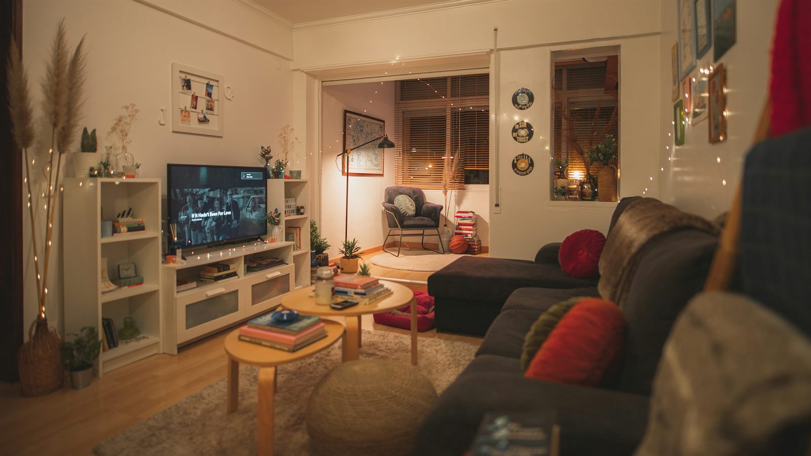 Minimalist well-designed small living space
